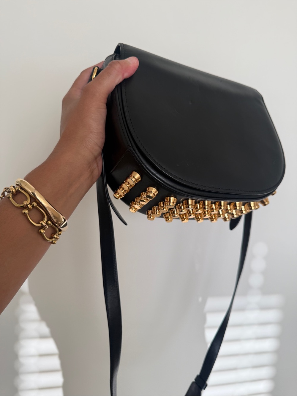 Alexander Wang Studded Lia Black Crossbody Bag